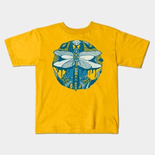 Retro Wave Circle of the Dragonfly Kids T-Shirt